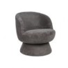 Fauteuil rond pivotant tissu gris Casita LADOGA