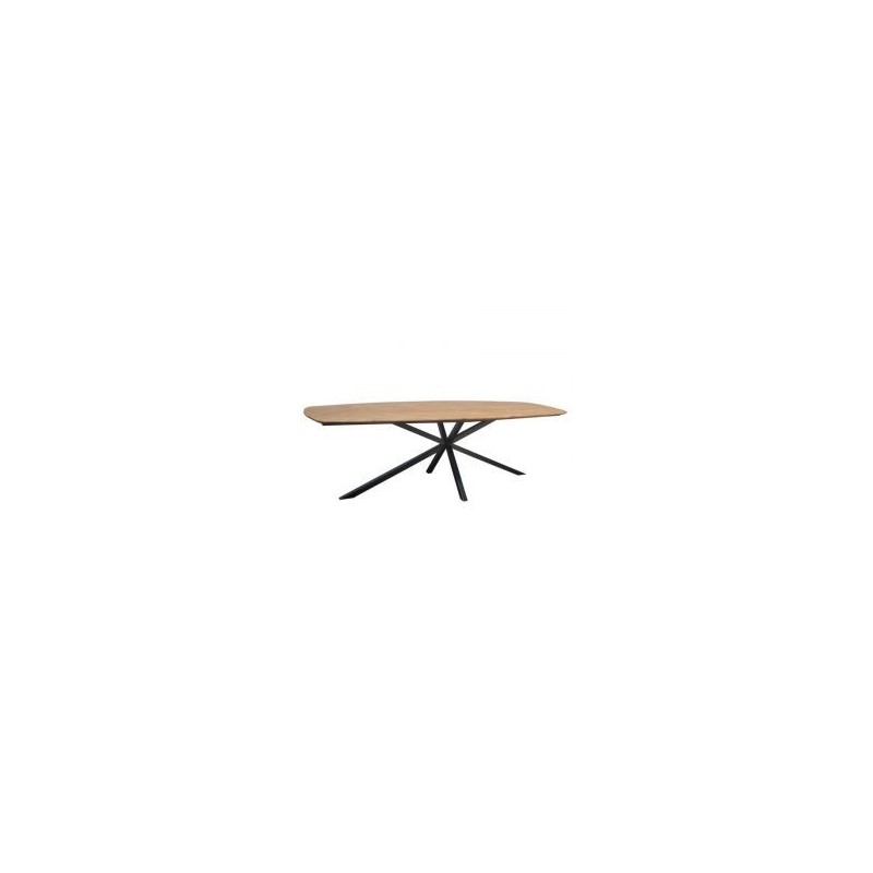 Table repas teck massif recyclé bords arrondis 200cm BAHIA Casita BAHTA 210