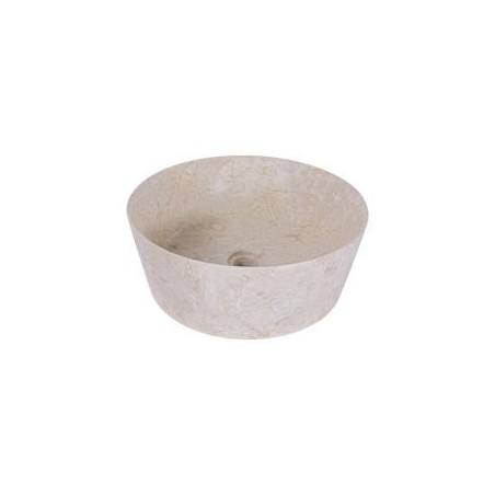 Vasque ronde à poser en marbre crème bord fin Ø40cm LYT-P CREAM