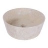 Vasque ronde à poser en marbre crème bord fin Ø40cm LYT-P CREAM