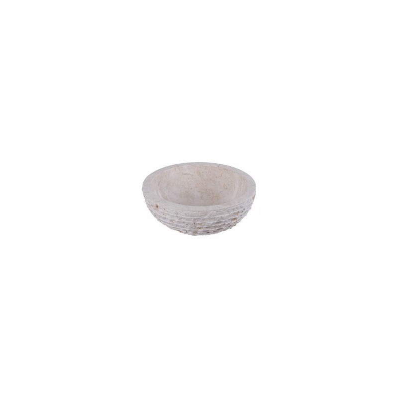 Vasque ronde à poser en marbre crème Ø40cm KC-M CREAM