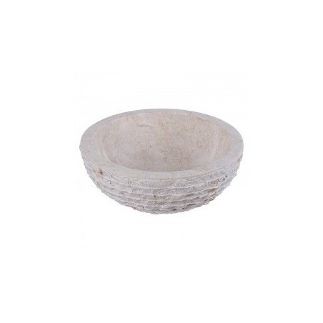 Vasque ronde à poser en marbre crème Ø40cm KC-M CREAM