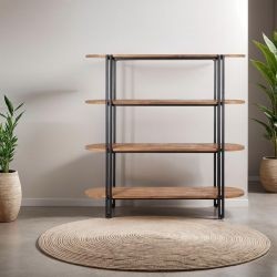 Étagère 4 niveaux ouverts en teck recyclé 140cm d-bodhi COCO