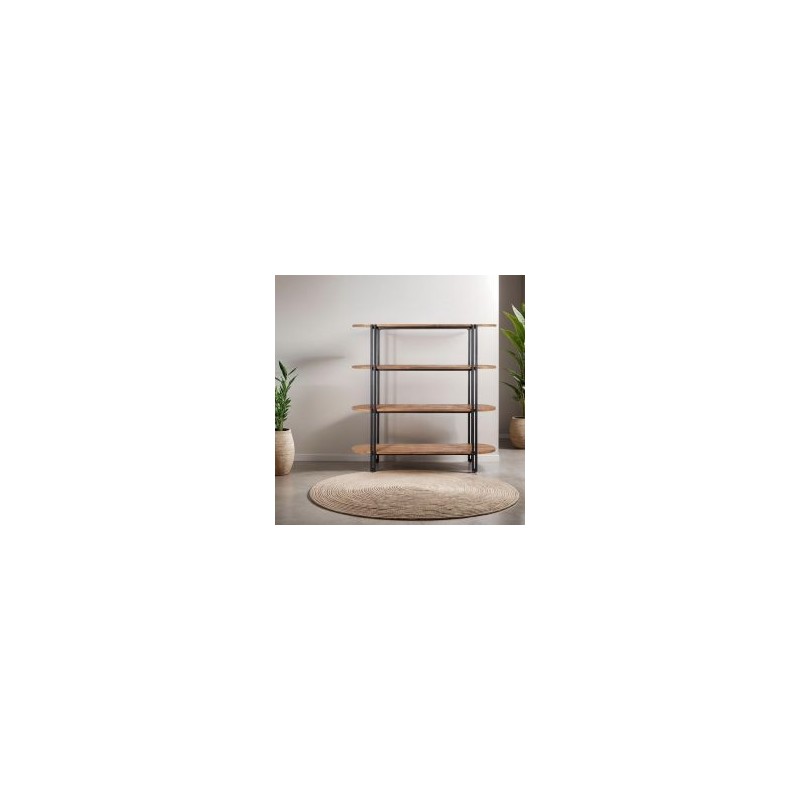 Étagère 4 niveaux ouverts en teck recyclé 140cm d-bodhi COCO
