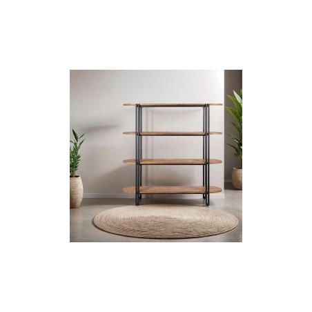 Étagère 4 niveaux ouverts en teck recyclé 140cm d-bodhi COCO