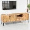 Meuble télé bois clair industriel SERENA 175cm