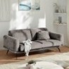 Canapé moderne design tissu cendre 3 places PALOMA Casita