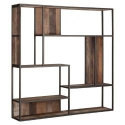 Grande étagère murale industrielle bois recyclé 120cm dbodhi TUAREG
