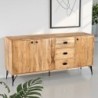 Buffet bois clair industriel SERENA 175cm