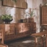 Buffet bas 4 portes teck massif et pieds en métal 200cm Karma Pure D-Bodhi