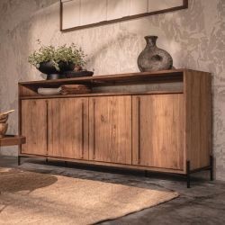Buffet 4 portes teck massif recyclé 194cm d-bodhi OUTLINE