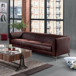 Canapé 3 places tissu marron Liverpool Casita LIVEF3GOBHAV