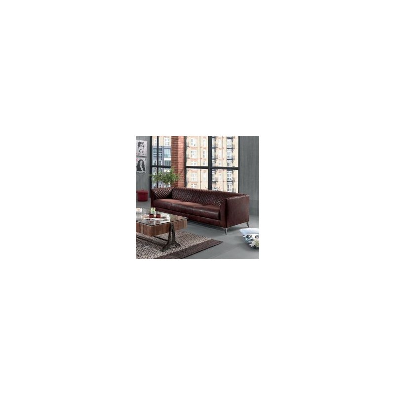 Canapé 3 places tissu marron Liverpool Casita LIVEF3GOBHAV