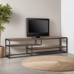 Meuble TV bois recyclé et métal dbodhi TUAREG 200cm