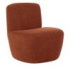 Fauteuil design tissu bouclé terracotta GUS Casita FAUGUSTC 22