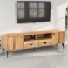 Meuble télé bois clair industriel SERENA 205cm