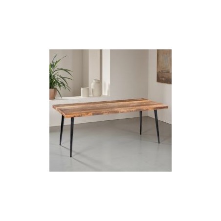 Table salle à manger industrielle bois recyclé MELISSA 200cm