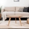 Table basse scandinave chêne ronde 70cm JONAS