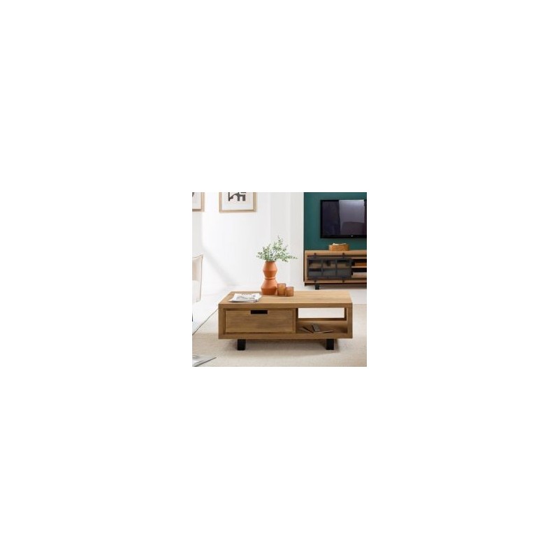 Table basse pin massif brossé 110cm LOFT Casita LOFTABA 110