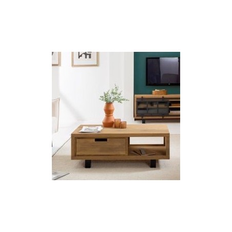 Table basse pin massif brossé 110cm LOFT Casita LOFTABA 110