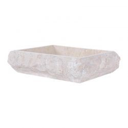 Vasque à poser rectangulaire en marbre crème 50cm RK-FM CREAM
