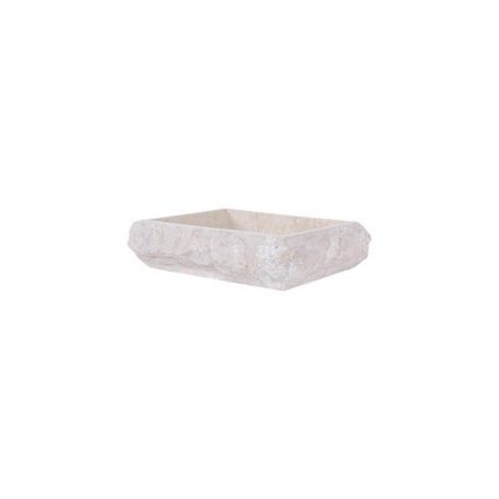 Vasque à poser rectangulaire en marbre crème 50cm RK-FM CREAM