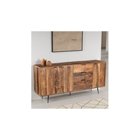 Buffet industriel en bois recyclé MELISSA 193cm