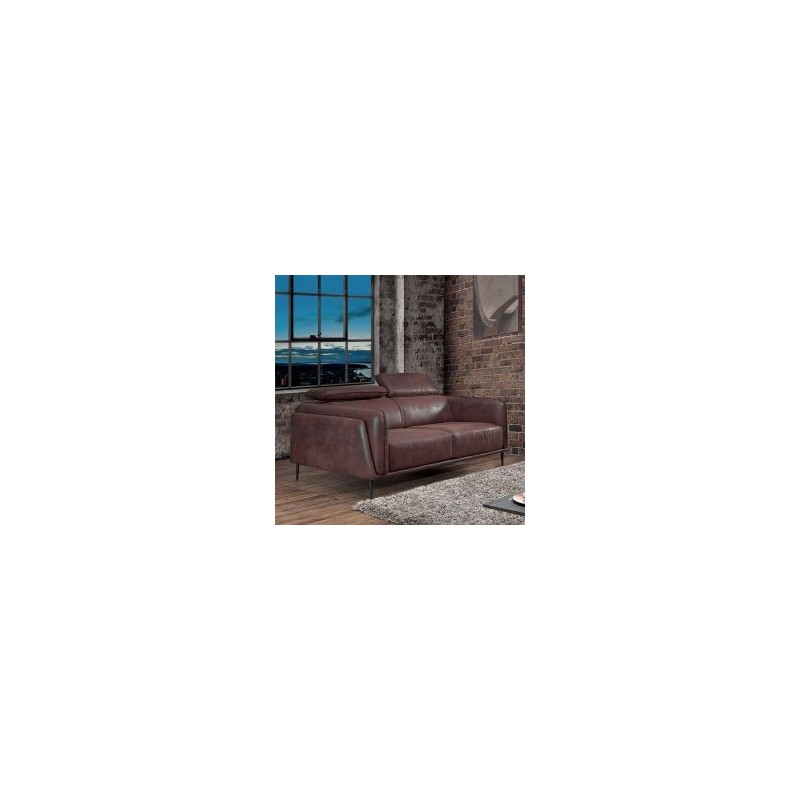 Canapé avec têtière en tissu marron Korland Casita KOGOBIHA