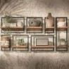 Étagères murales en bois de teck massif et métal Shelfmate 145cm